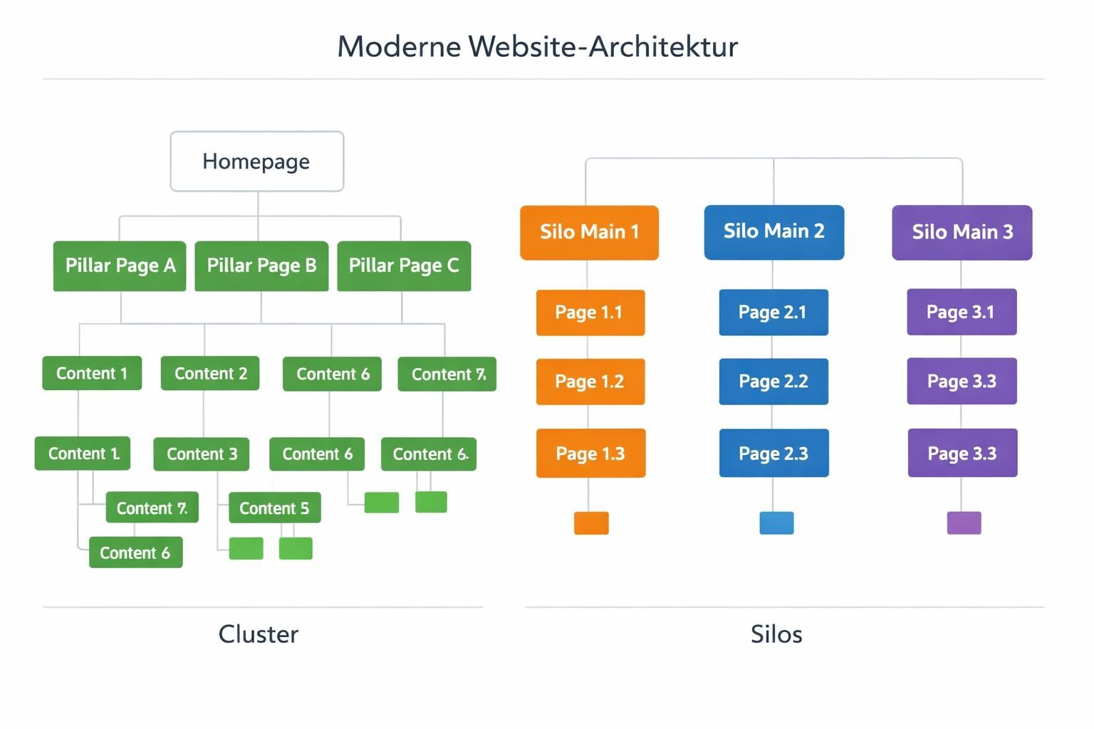 entdecken sie den unterschied zwischen cluster- und silo-strukturen und erfahren sie, welche methode derzeit die beste performance erzielt.